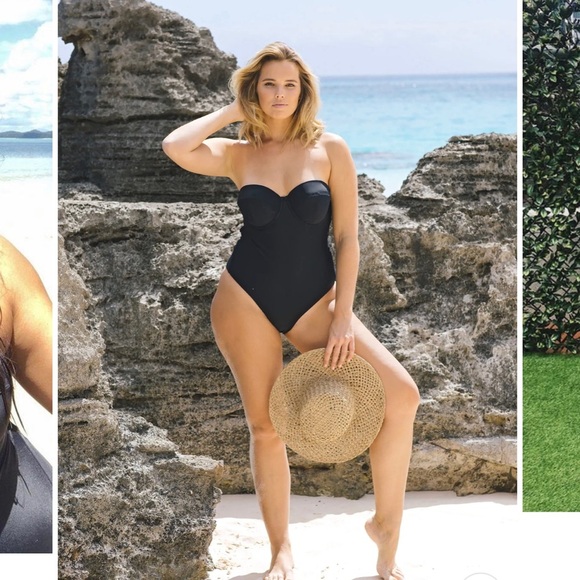 NEW Lilly and Lime Swimwear BLACK BALCONETTE ONE PIECE - Picture 3 of 14